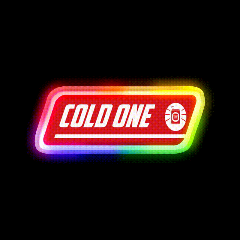 Pop A Cold One Beer Bar Decor Led Neon Sign Rgb Color - LED neon sign close-up detail