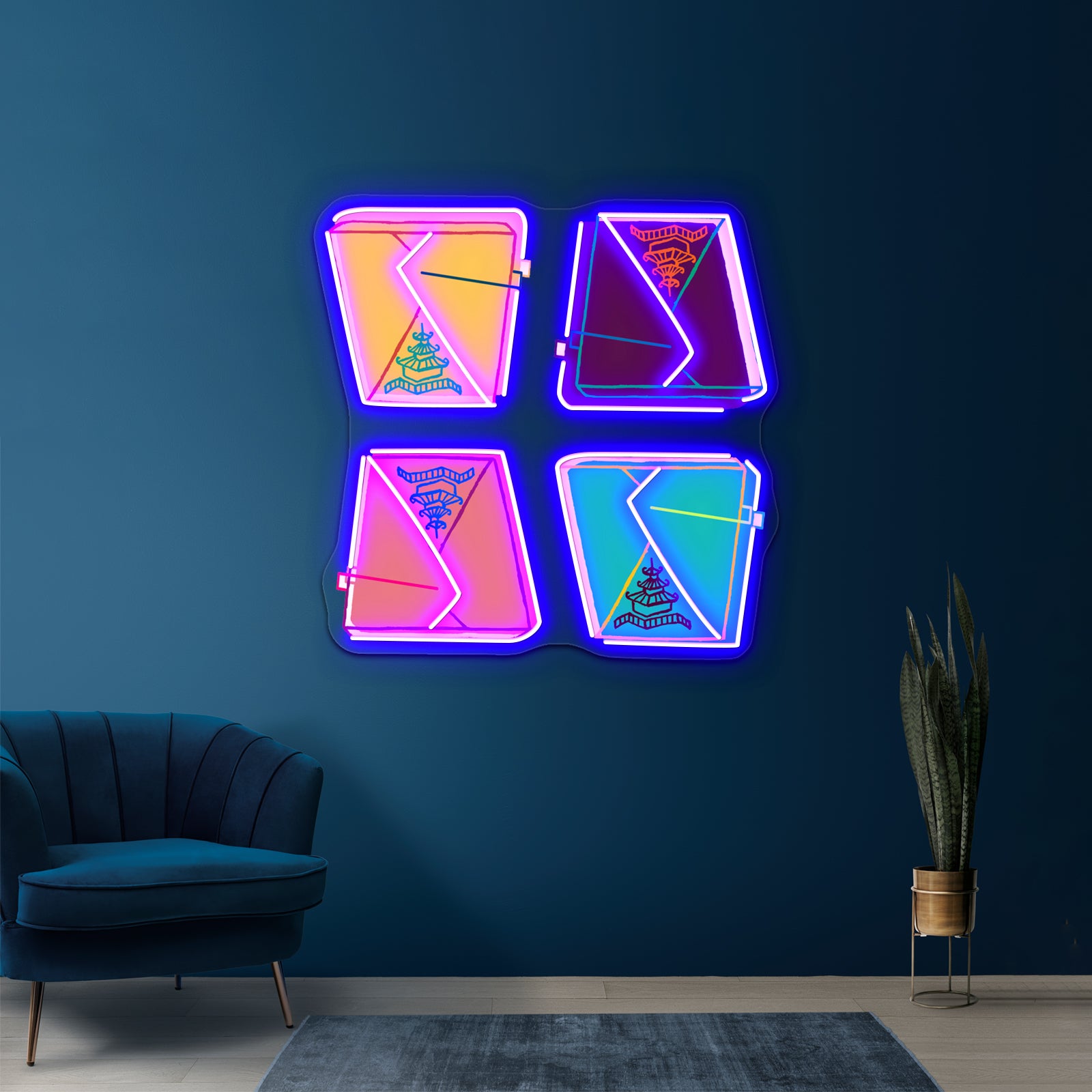 Pop Art Chinese Takeout Artwork Led Neon Signs Custom | Shineneon