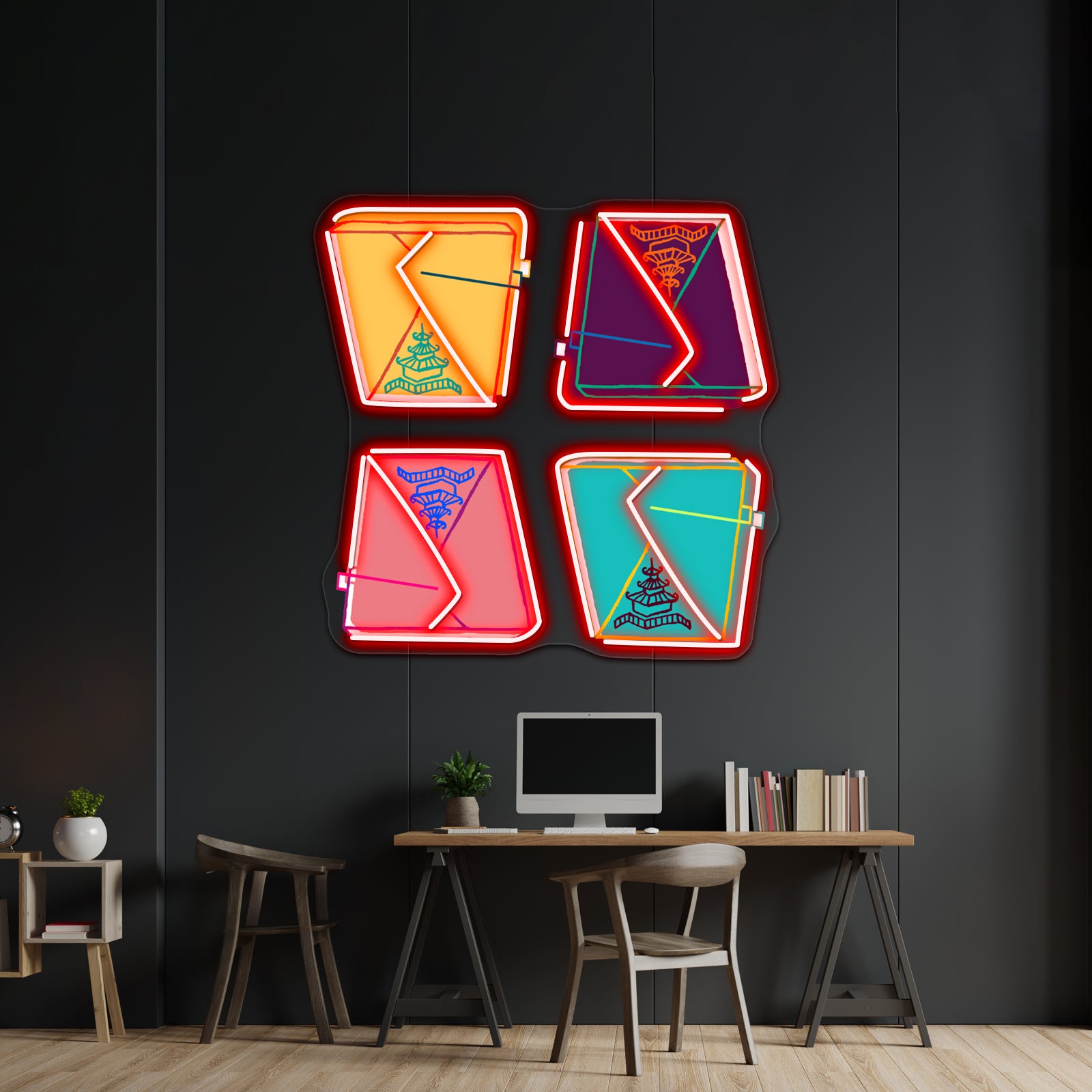 Pop Art Chinese Takeout Artwork Led Neon Signs Custom | Shineneon