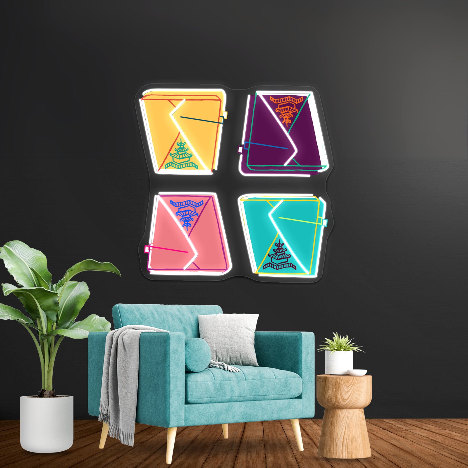 Pop Art Chinese Takeout Artwork Led Neon Signs Custom | Shineneon