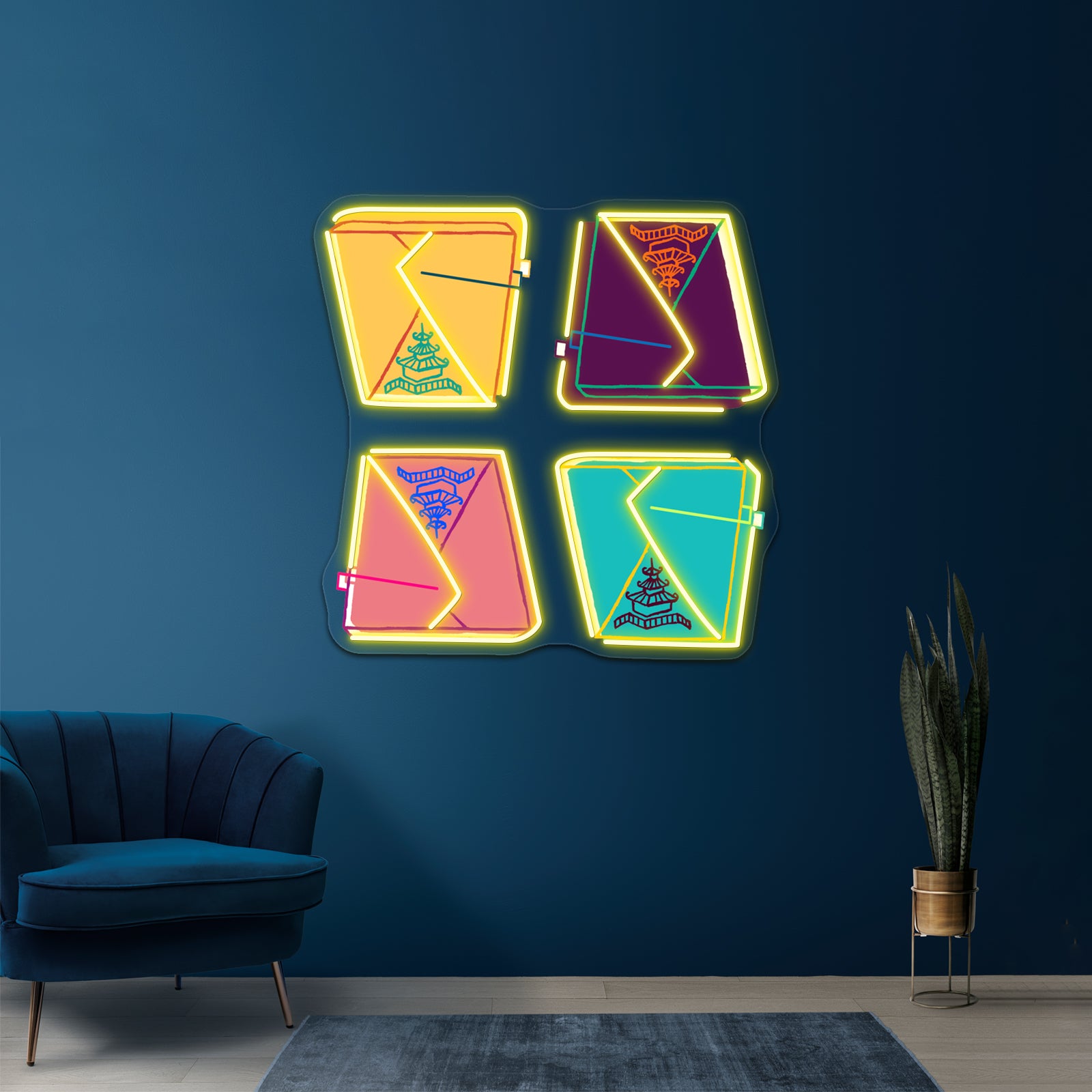 Pop Art Chinese Takeout Artwork Led Neon Signs Custom | Shineneon