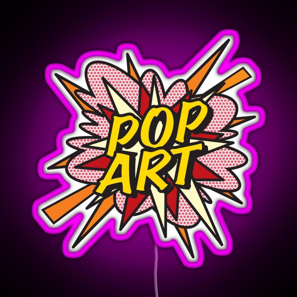 Pop Art Comic Book Flash Modern Art Pop Culture Rgb Neon Sign - Shineneon