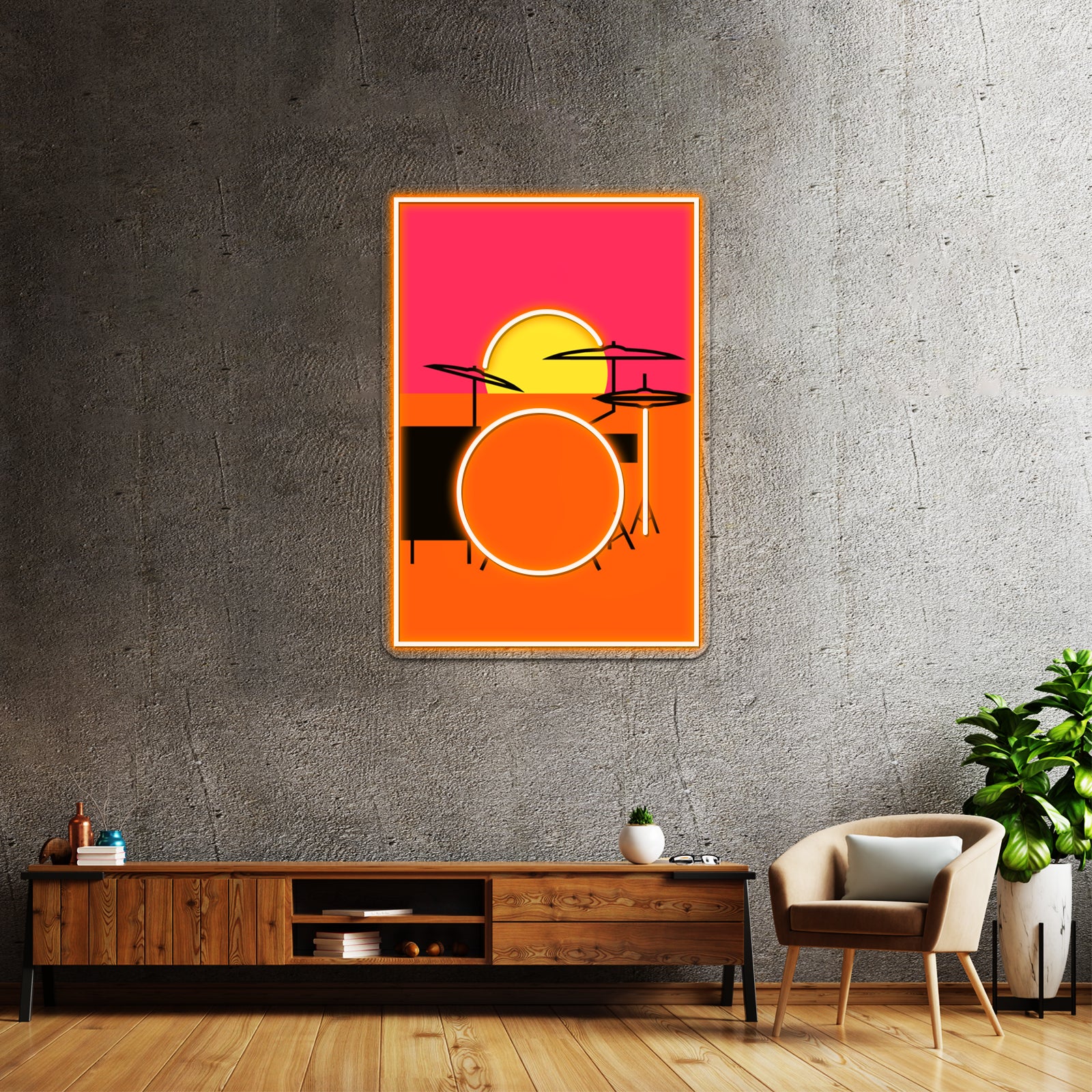 Pop Art Drums Endless Artwork Led Neon Signs Custom | Shineneon