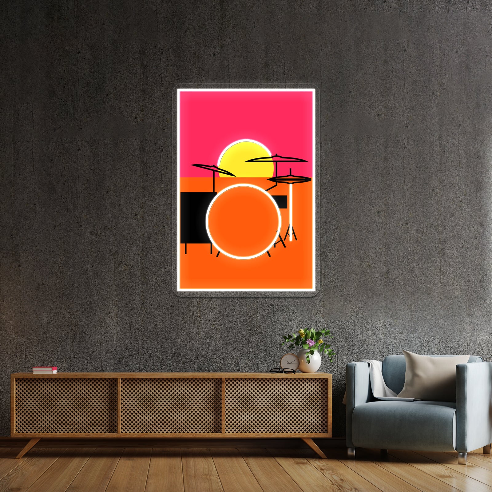 Pop Art Drums Endless Artwork Led Neon Signs Custom | Shineneon