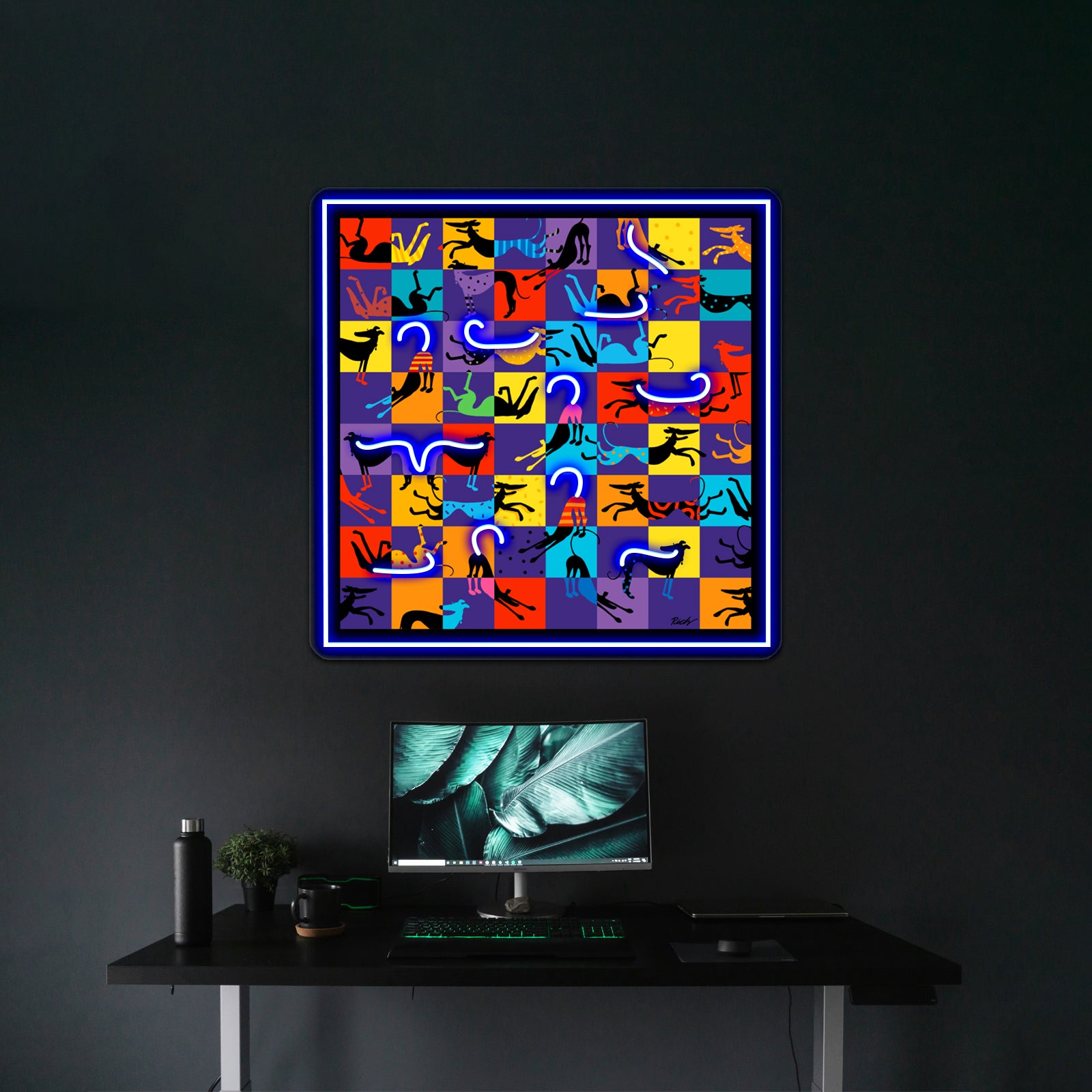 Pop Art Hounds Artwork Led Neon Signs Custom | Shineneon