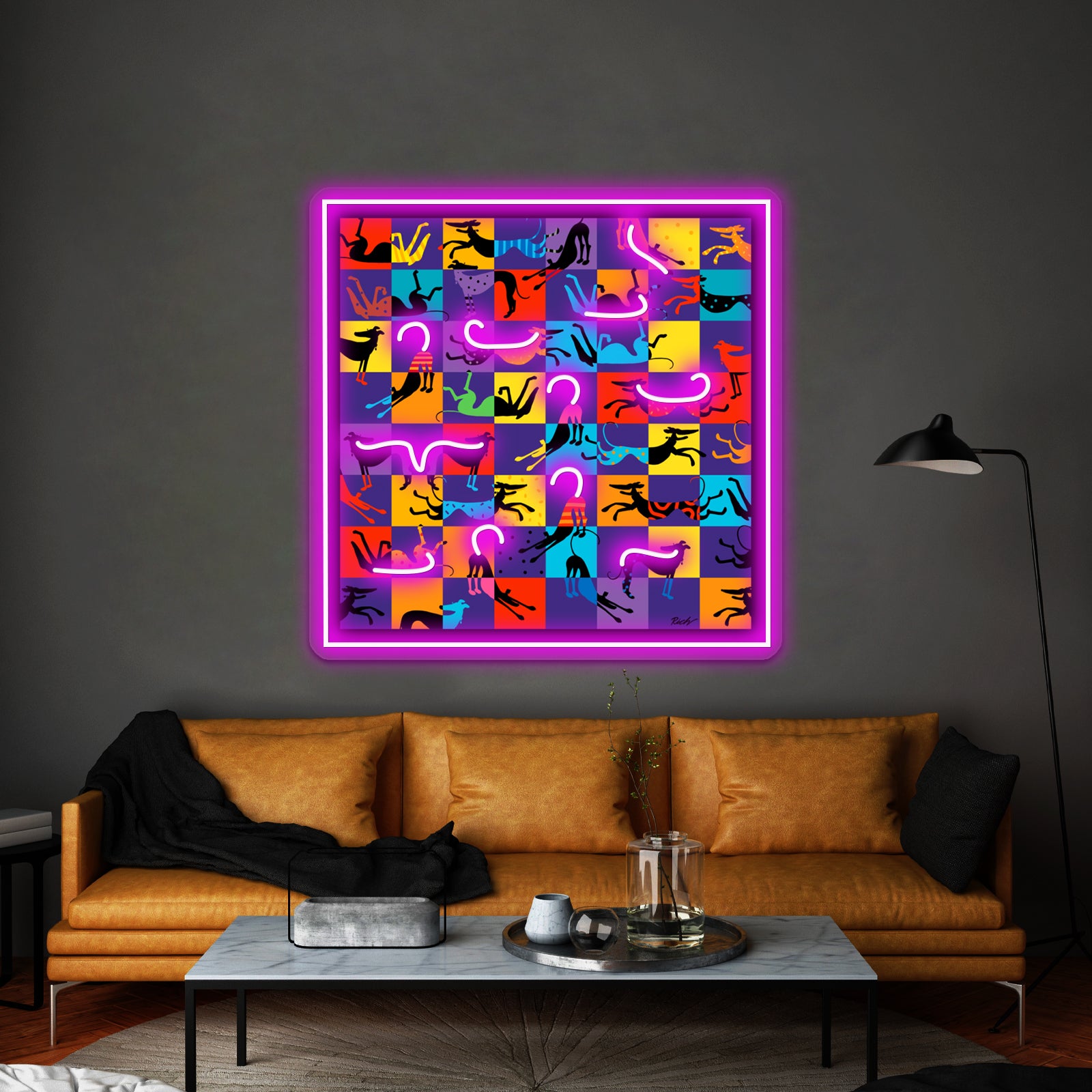 Pop Art Hounds Artwork Led Neon Signs Custom | Shineneon