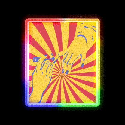 Pop Art Nails Bold Manicure Beauty Design Nail Salon Led Neon Sign Rgb Color
