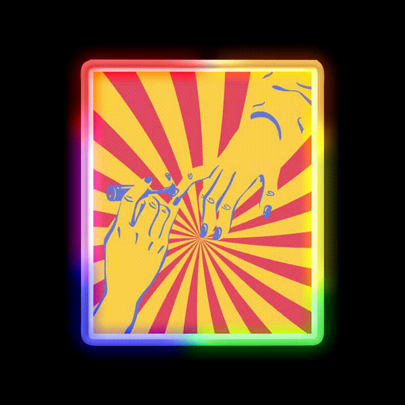 Pop Art Nails Bold Manicure Beauty Design Nail Salon Led Neon Sign Rgb Color