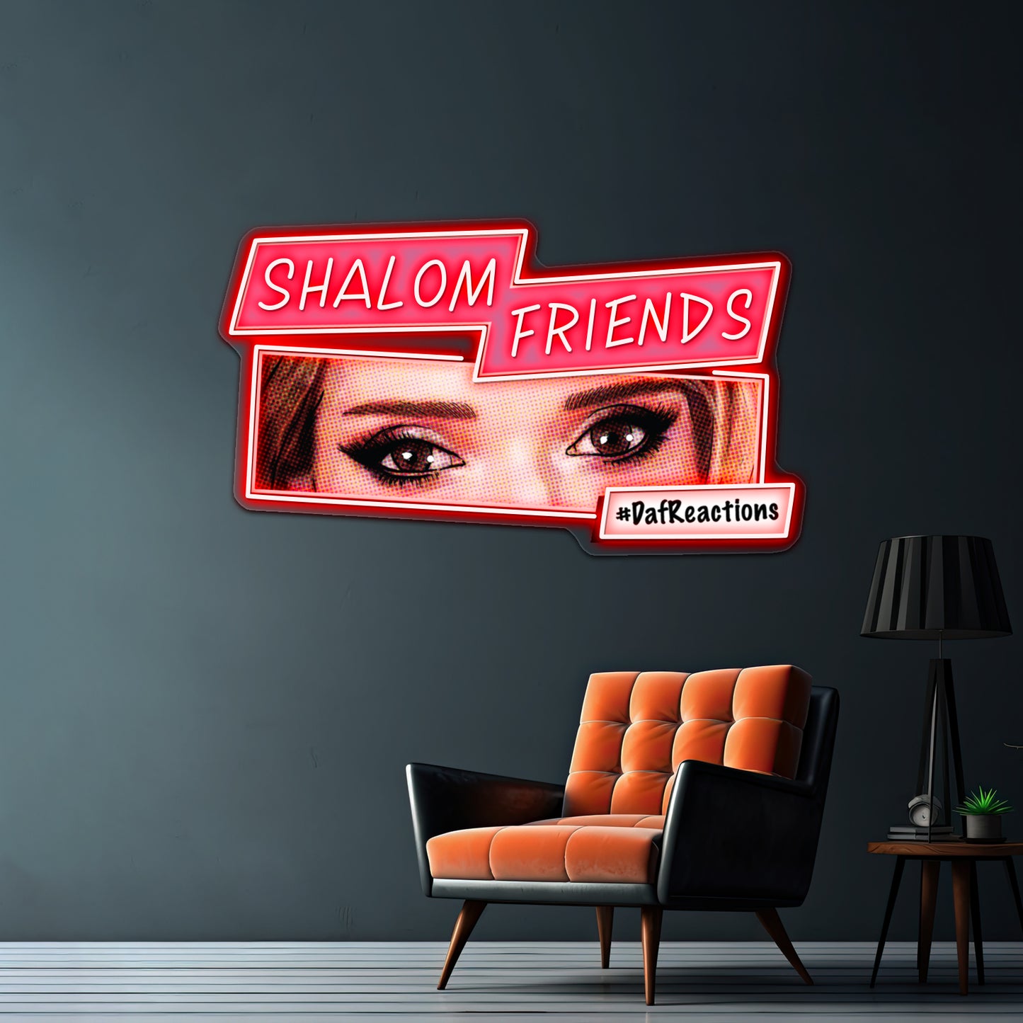 Pop Art Shalom Friends Artwork Led Neon Signs Custom