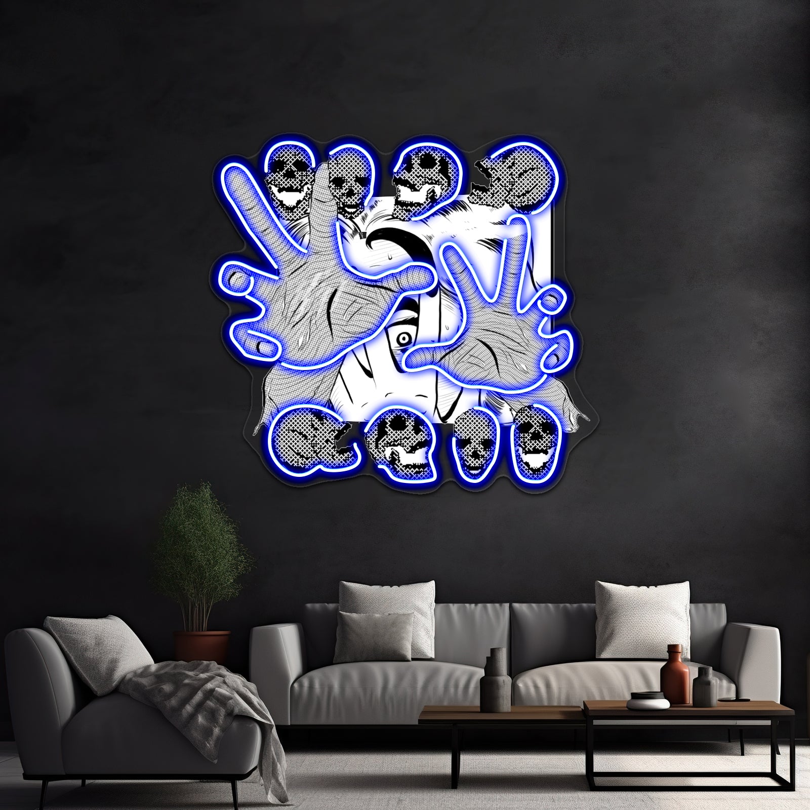 Pop Art Skull Artwork Led Neon Signs Custom | Shineneon