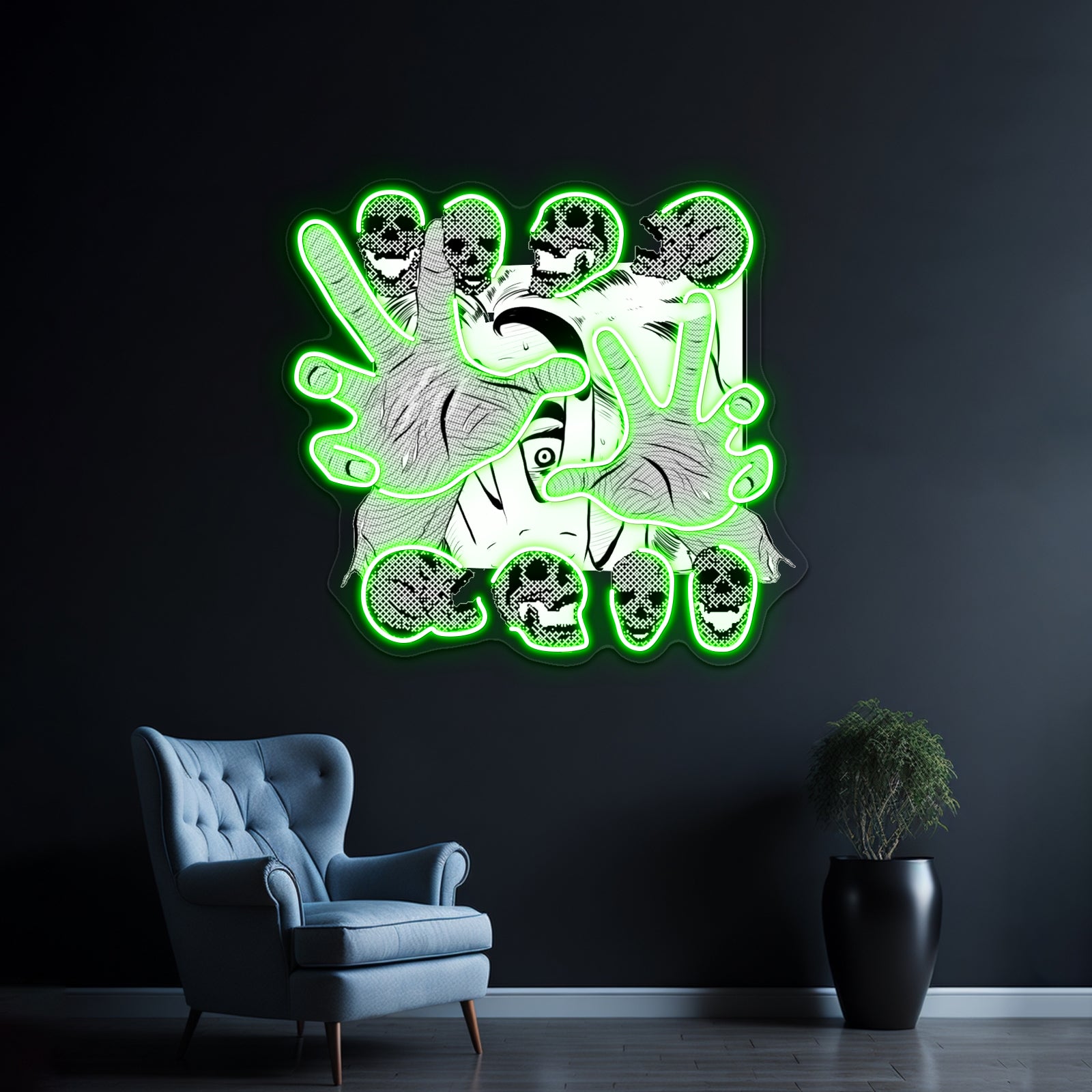 Pop Art Skull Artwork Led Neon Signs Custom | Shineneon