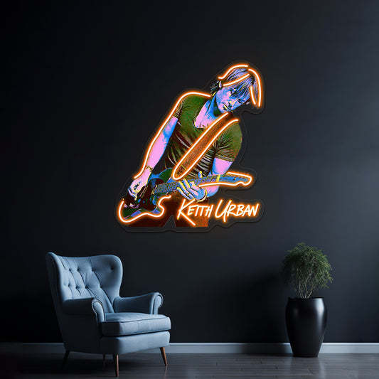 Pop Art Style Keith Hot Design Artwork Led Neon Signs Custom