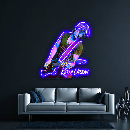 Pop Art Style Keith Hot Design Artwork Led Neon Signs Custom