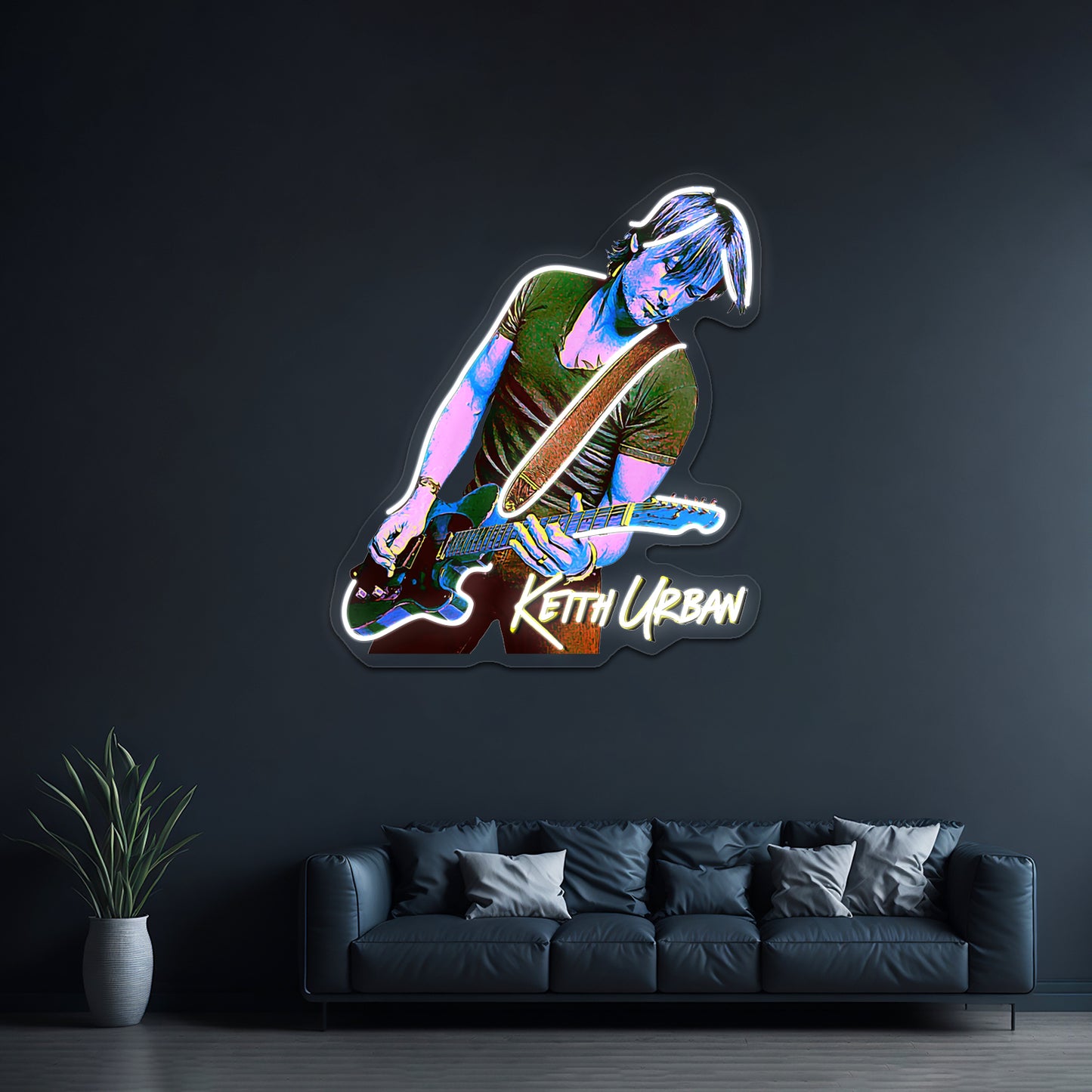 Pop Art Style Keith Hot Design Artwork Led Neon Signs Custom