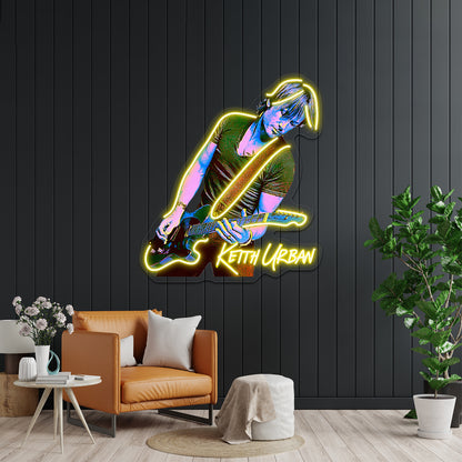 Pop Art Style Keith Hot Design Artwork Led Neon Signs Custom