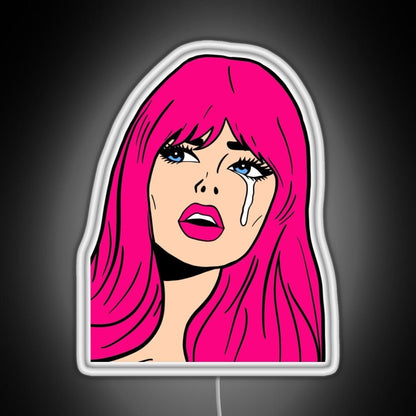Pop Art Woman Sticker Rgb Neon Sign - Shineneon