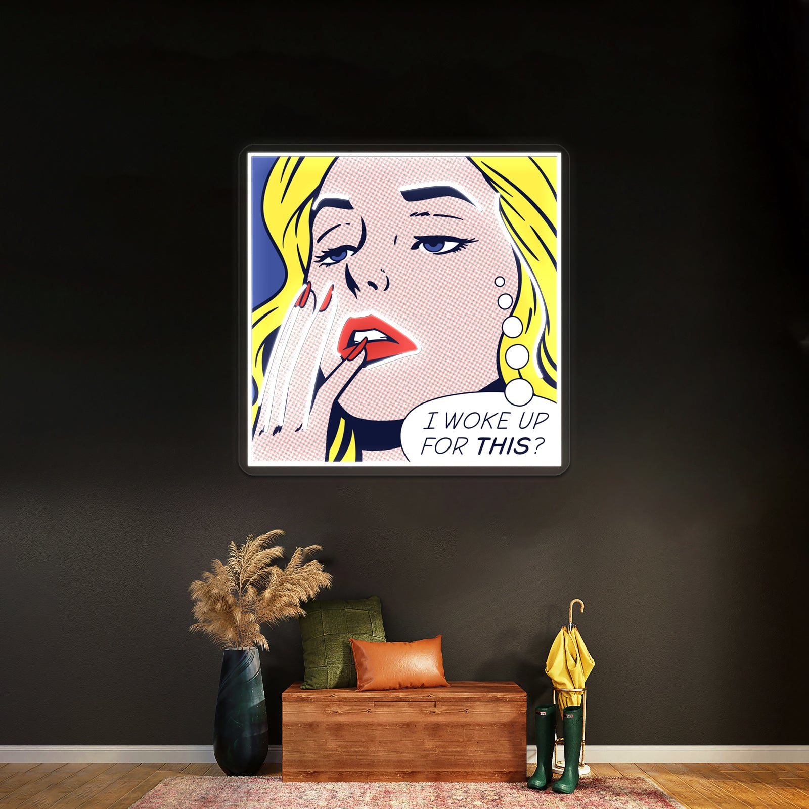Pop Awake Girl Artwork Led Neon Signs Custom | Shineneon
