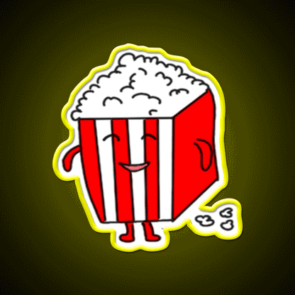 Pop Corn Snack Food Led Neon Sign Rgb Color - Custom LED neon sign front view