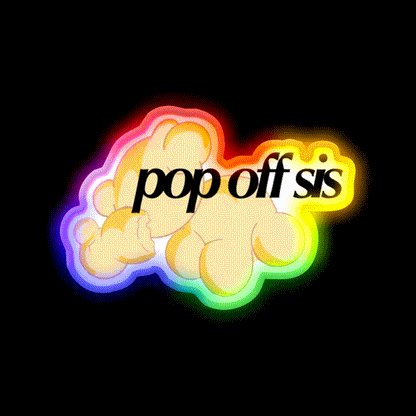 Pop Off Sis Popcorn Snack Food Led Neon Sign Rgb Color