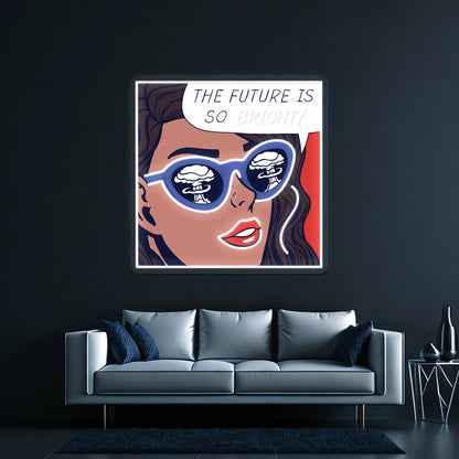 Pop Optimism Girl Artwork Led Neon Signs Custom