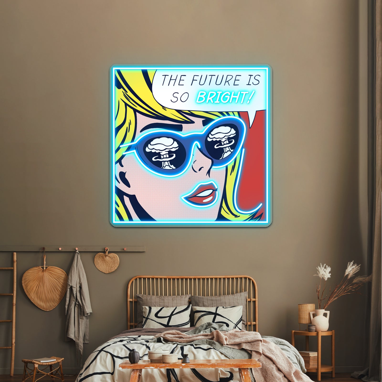 Pop Optimistic Girl Artwork Led Neon Signs Custom | Shineneon