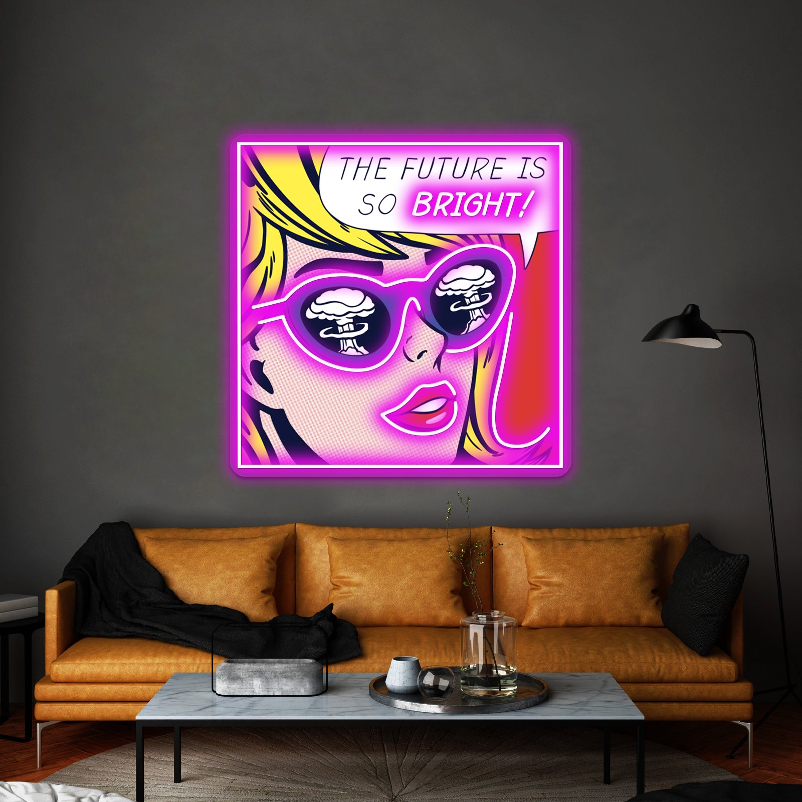 Pop Optimistic Girl Artwork Led Neon Signs Custom | Shineneon