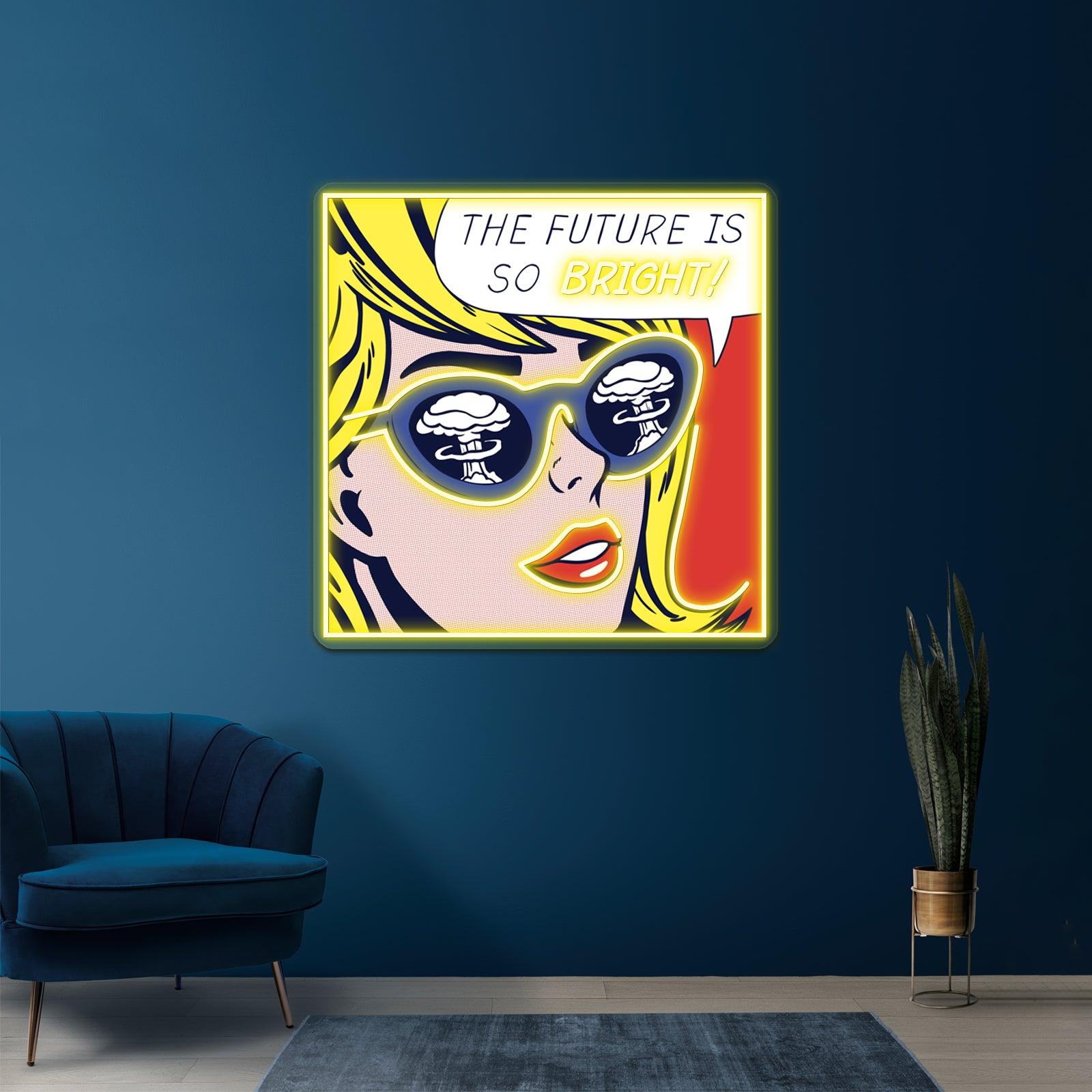 Pop Optimistic Girl Artwork Led Neon Signs Custom | Shineneon