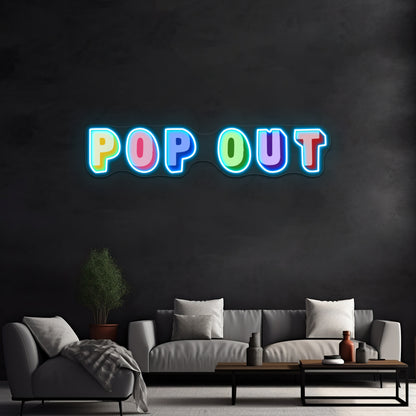 Pop Out Hip Hop Artwork Led Neon Signs Custom