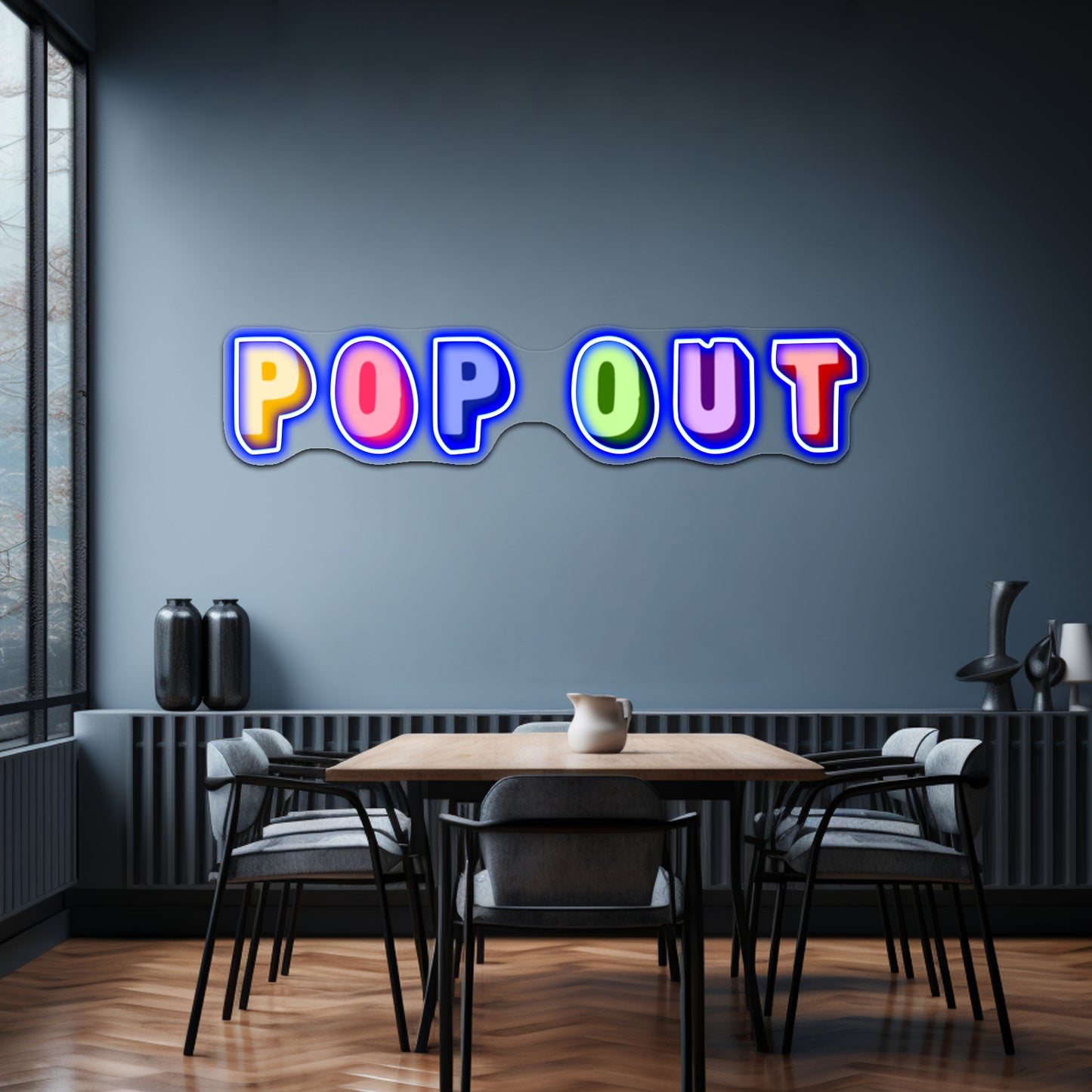 Pop Out Hip Hop Artwork Led Neon Signs Custom