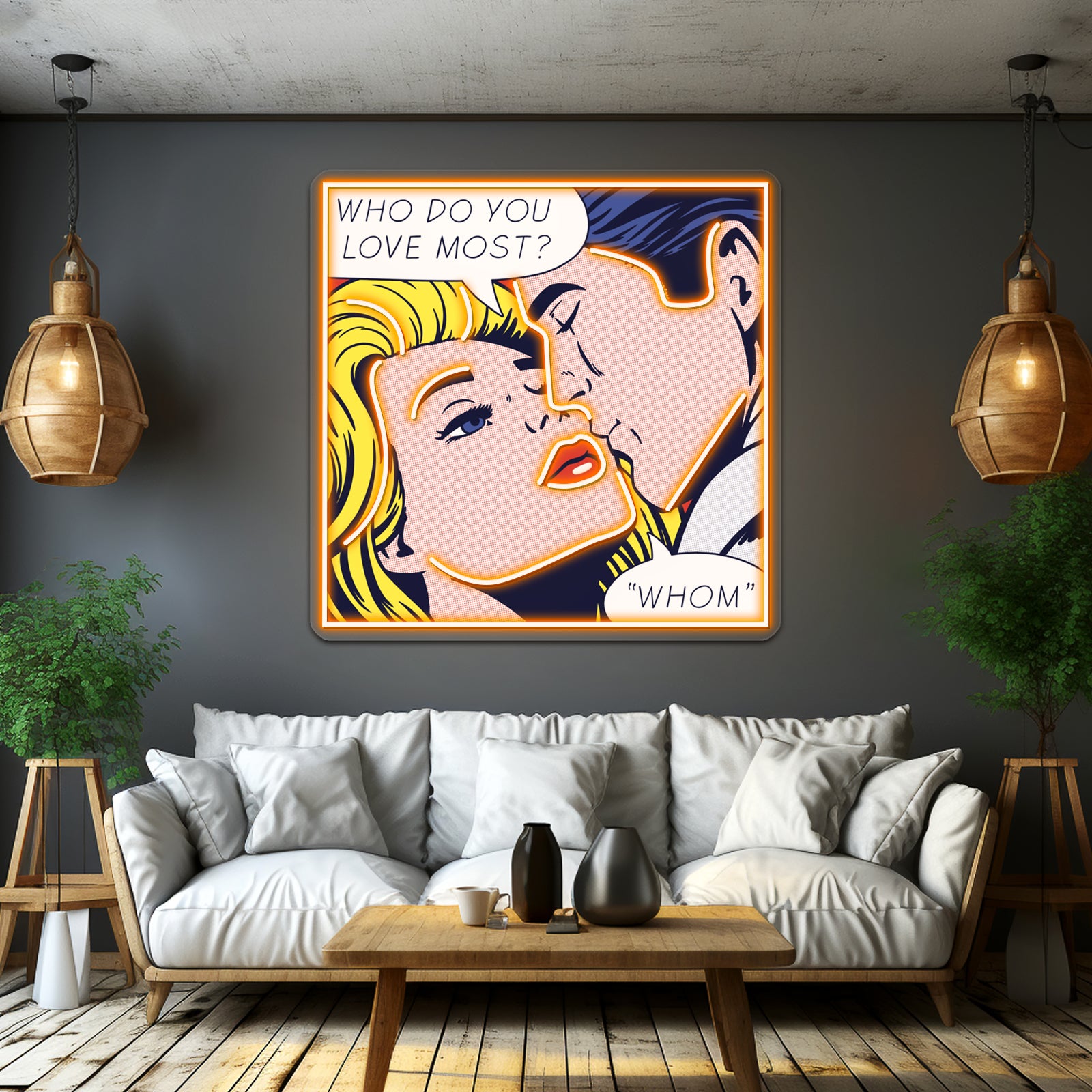 Pop She Loves Grammar Artwork Led Neon Signs Custom | Shineneon