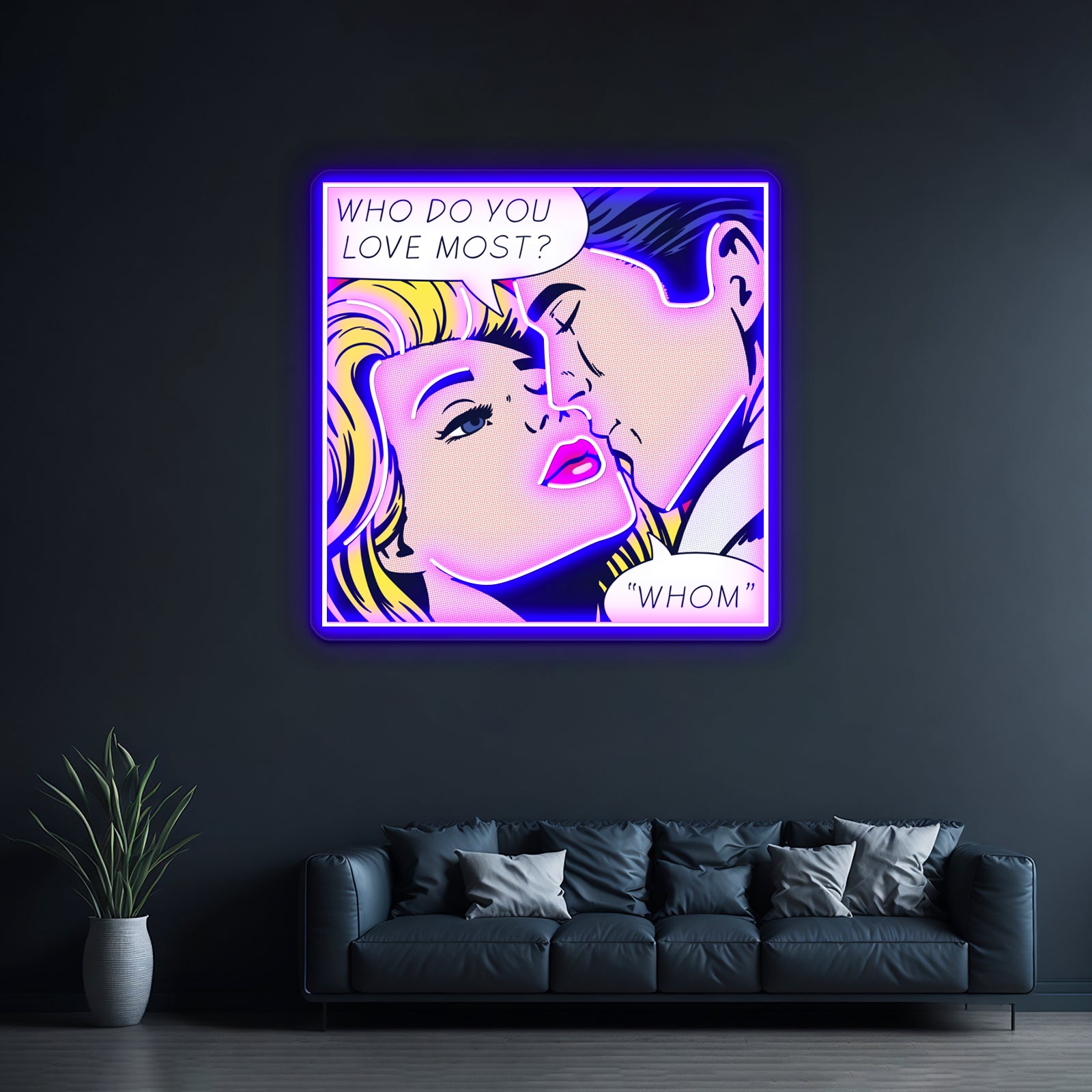 Pop She Loves Grammar Artwork Led Neon Signs Custom | Shineneon