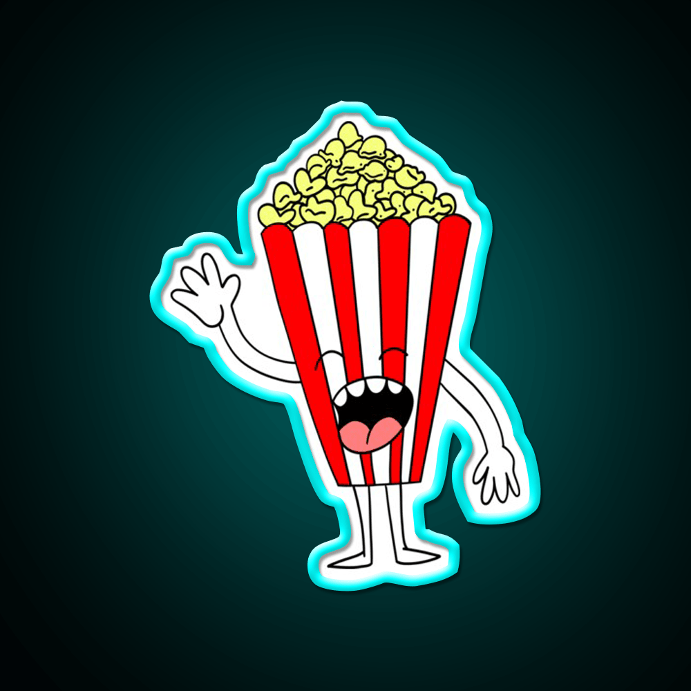Pop Star Happy Popcorn Snack Food Led Neon Sign Rgb Color - Shineneon