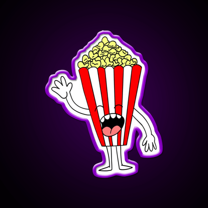 Pop Star Happy Popcorn Snack Food Led Neon Sign Rgb Color - Shineneon