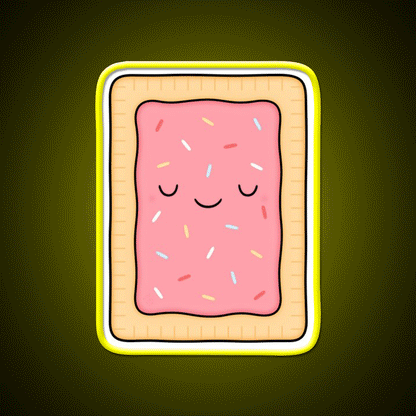 Pop Tart Snack Food Led Neon Sign For Snack Room Rgb Color - Custom LED neon sign front view