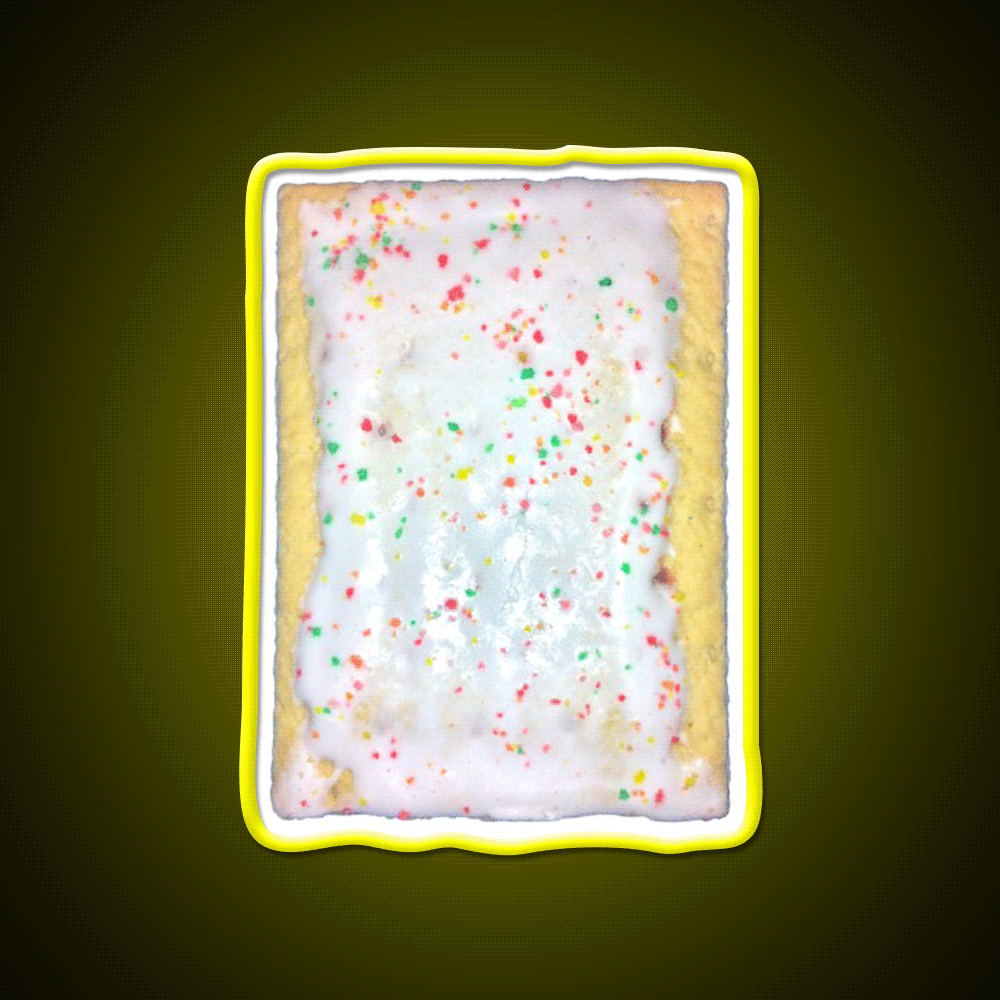 Pop Tart Snack Food Led Neon Sign Rgb Color - Custom LED neon sign front view