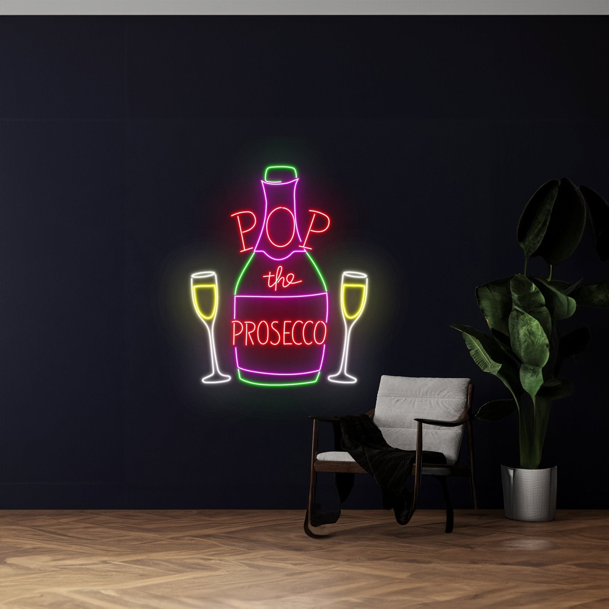 Pop The Prosecco Led Sign - Shineneon