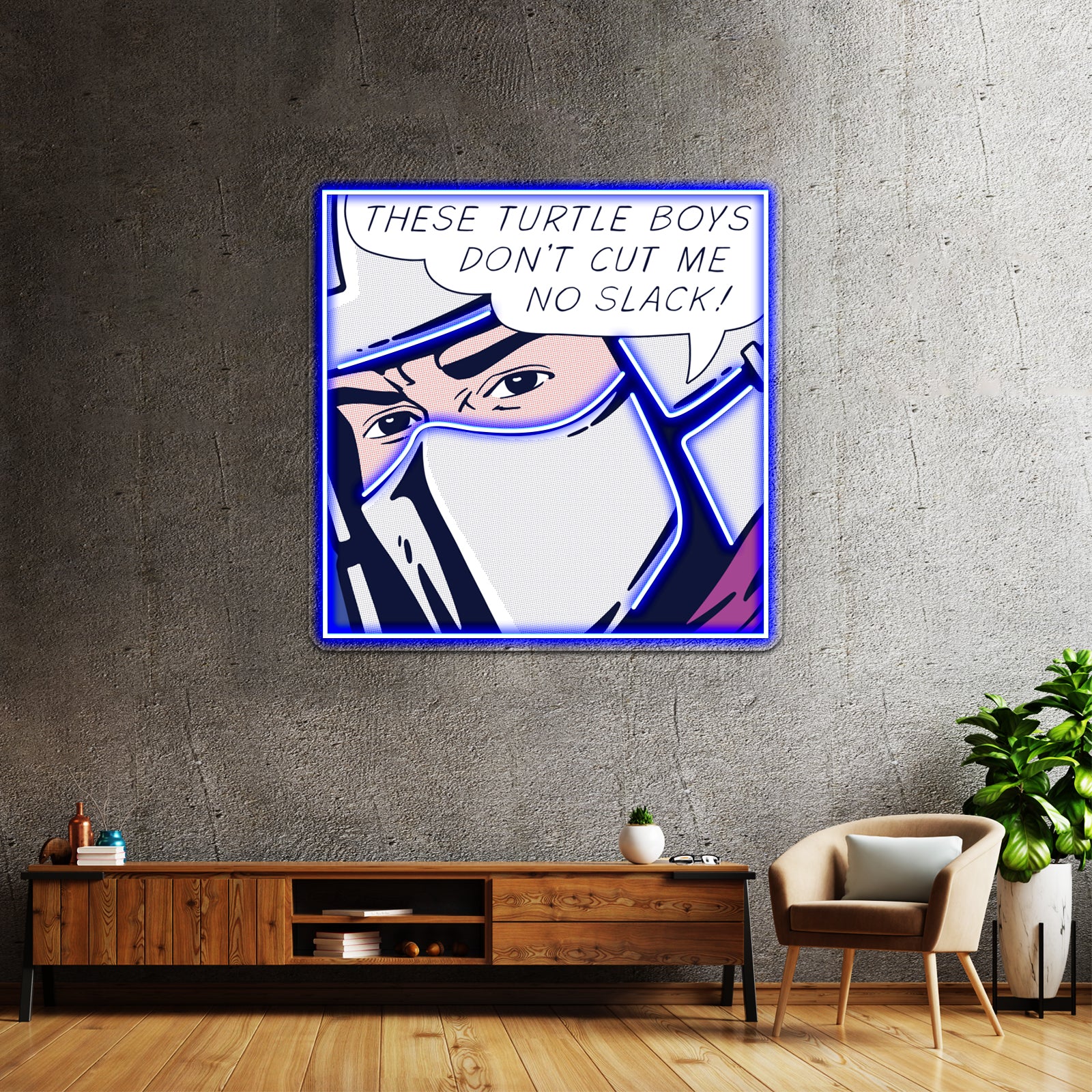 Pop Turtlehatingman Artwork Led Neon Signs Custom | Shineneon