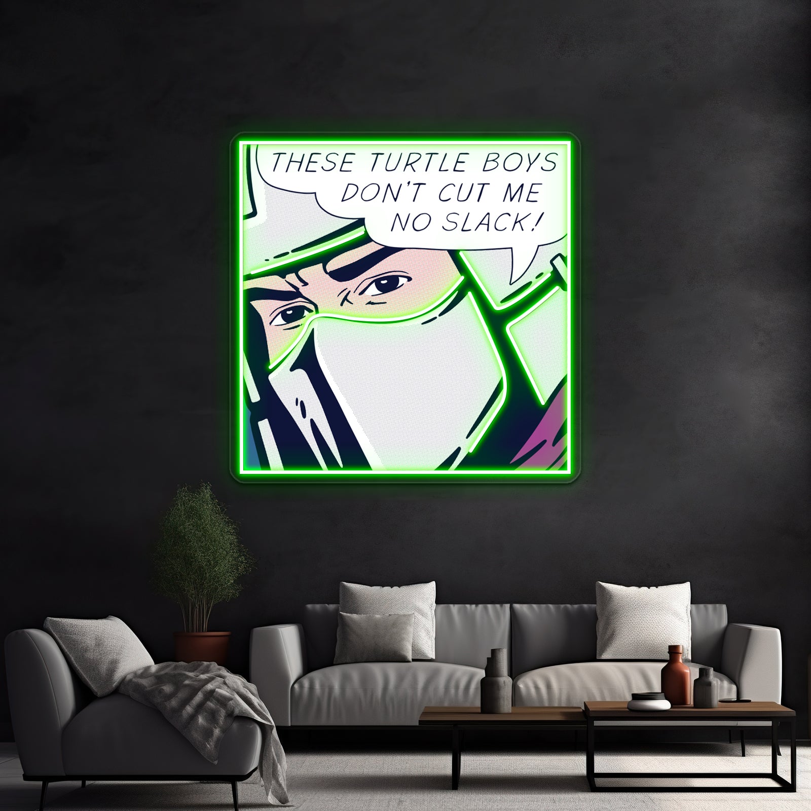 Pop Turtlehatingman Artwork Led Neon Signs Custom | Shineneon