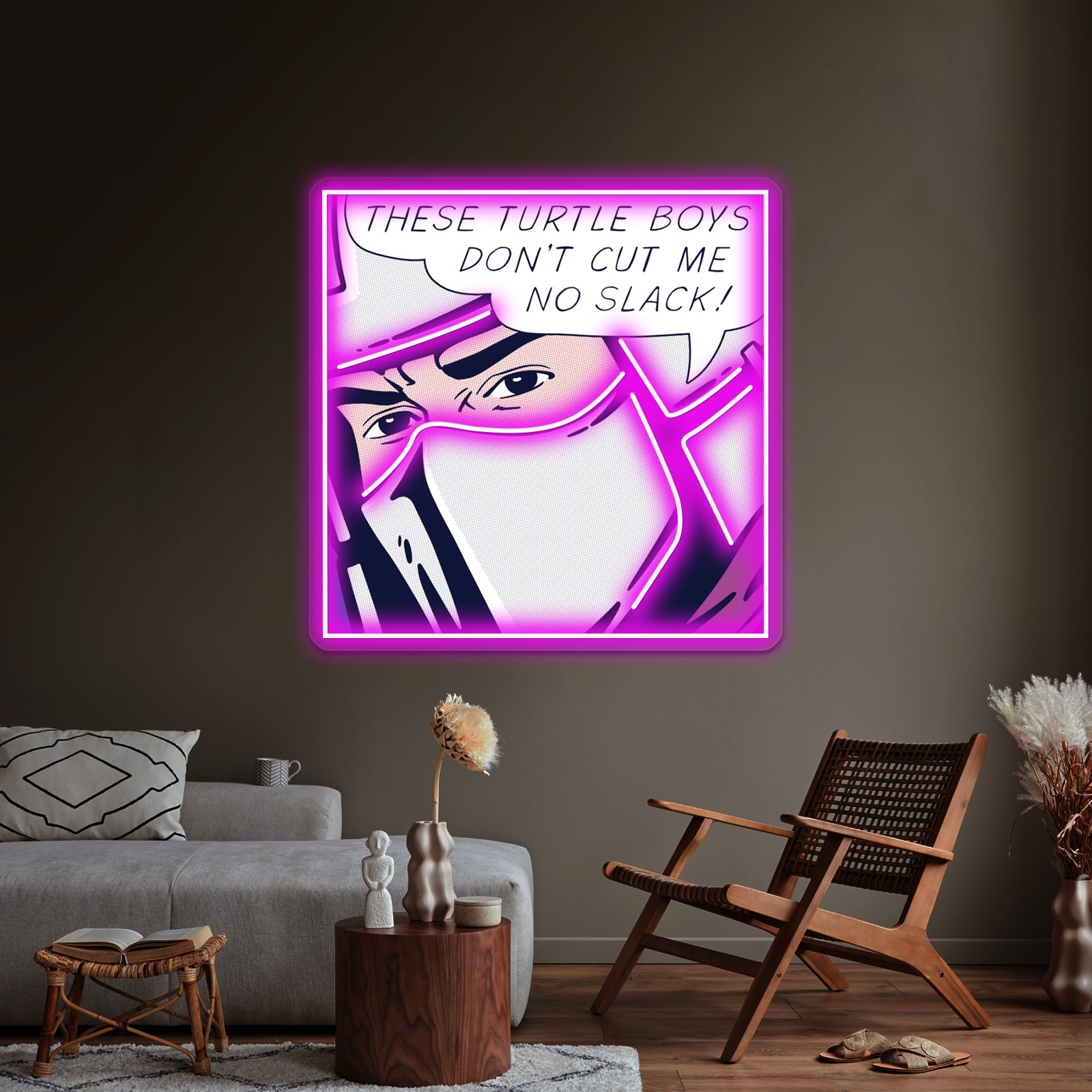 Pop Turtlehatingman Artwork Led Neon Signs Custom | Shineneon