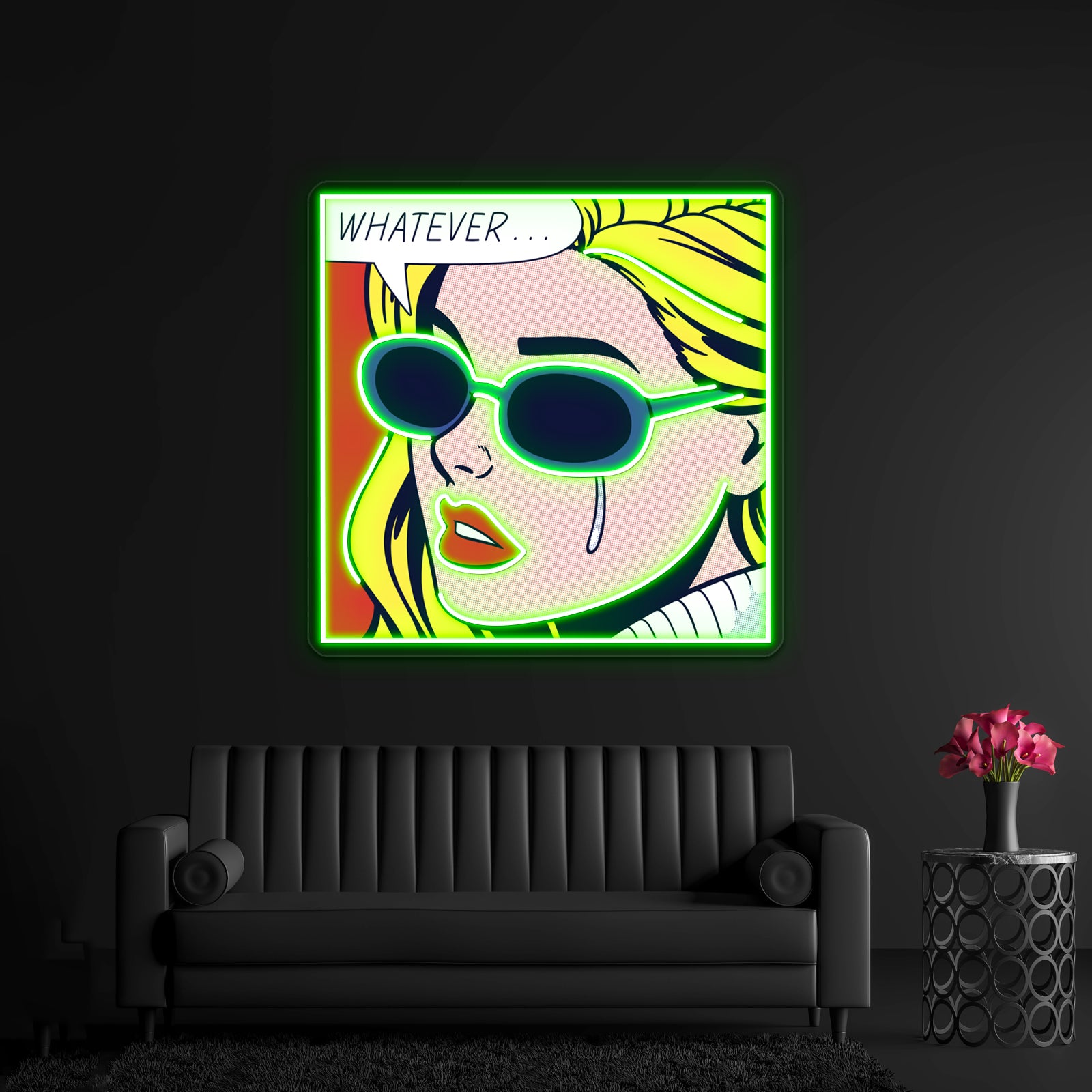 Pop Whatever Artwork Led Signs For Bedroom | Shineneon