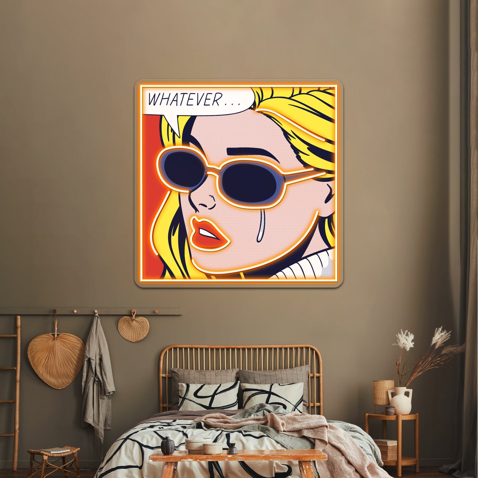 Pop Whatever Artwork Led Signs For Bedroom | Shineneon