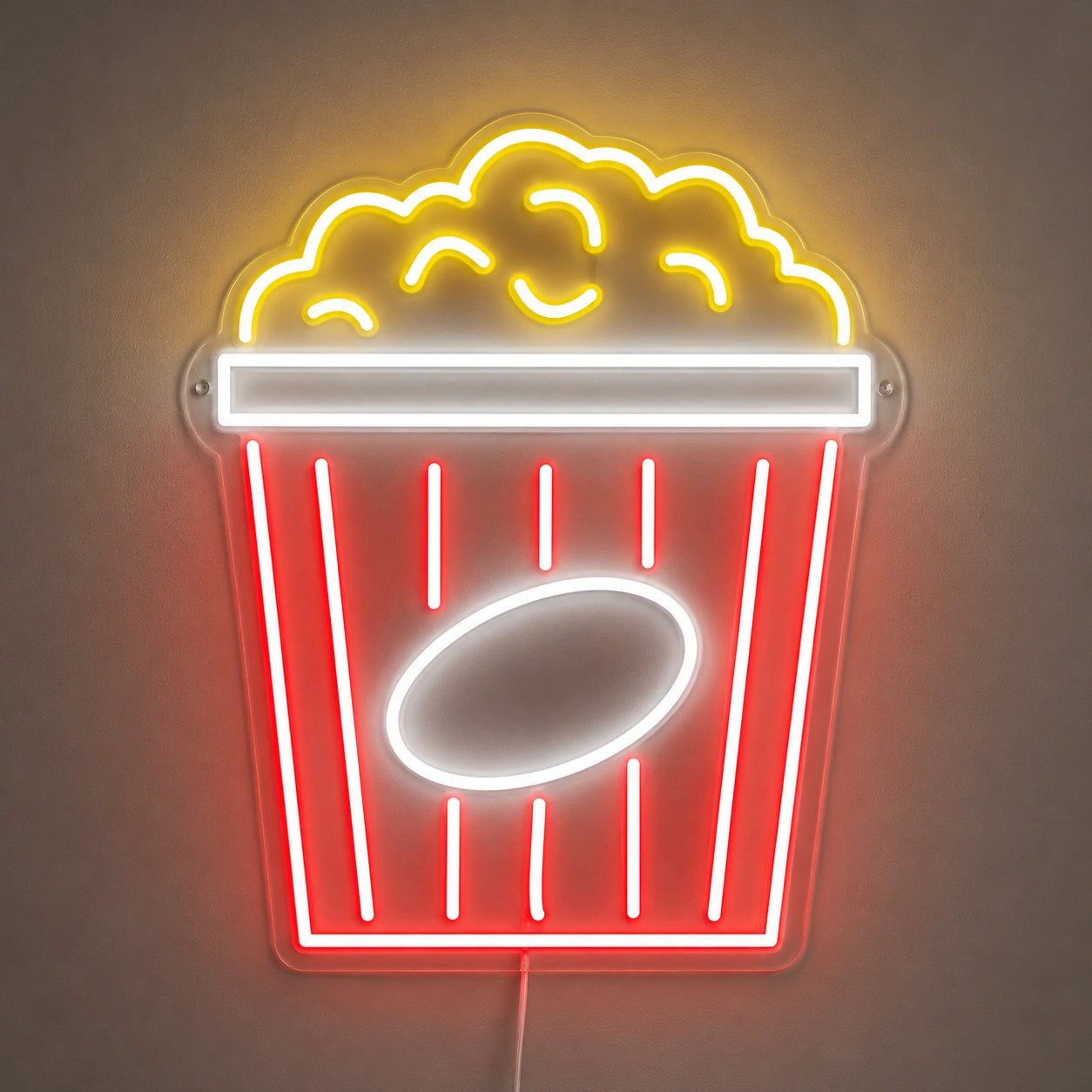 Popcorn Bowl Outline Neon Sign LED Neon Sign main product image