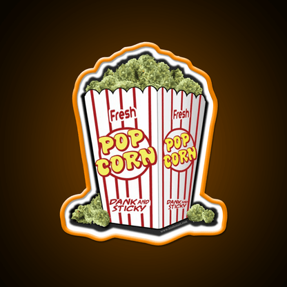 Popcorn Nuggets Hemp Inspired Green Leaf Led Neon Sign Rgb Color - Shineneon