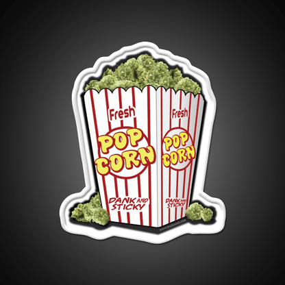 Popcorn Nuggets Hemp Inspired Green Leaf Led Neon Sign Rgb Color - Shineneon
