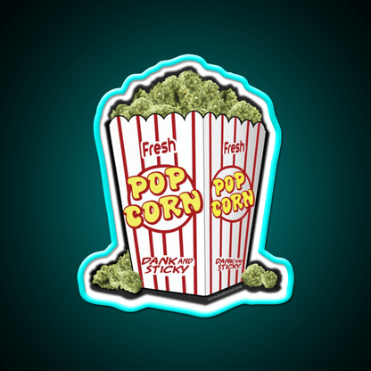 Popcorn Nuggets Hemp Inspired Green Leaf Led Neon Sign Rgb Color - Shineneon