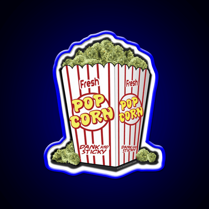 Popcorn Nuggets Hemp Inspired Green Leaf Led Neon Sign Rgb Color - Shineneon