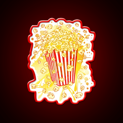 Popcorn Party Snack Food Led Neon Sign Rgb Color - Shineneon