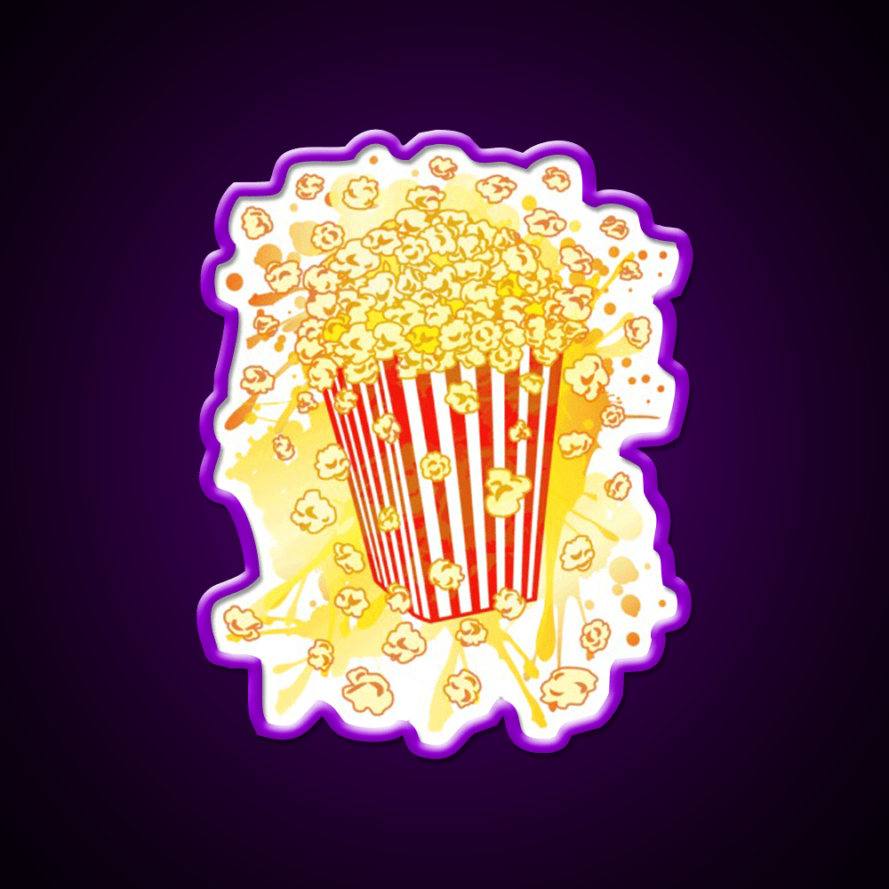 Popcorn Party Snack Food Led Neon Sign Rgb Color - Shineneon