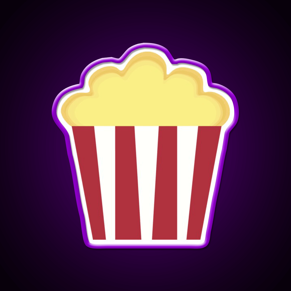 Popcorn Pattern Snack Food Led Neon Sign Rgb Color - Shineneon