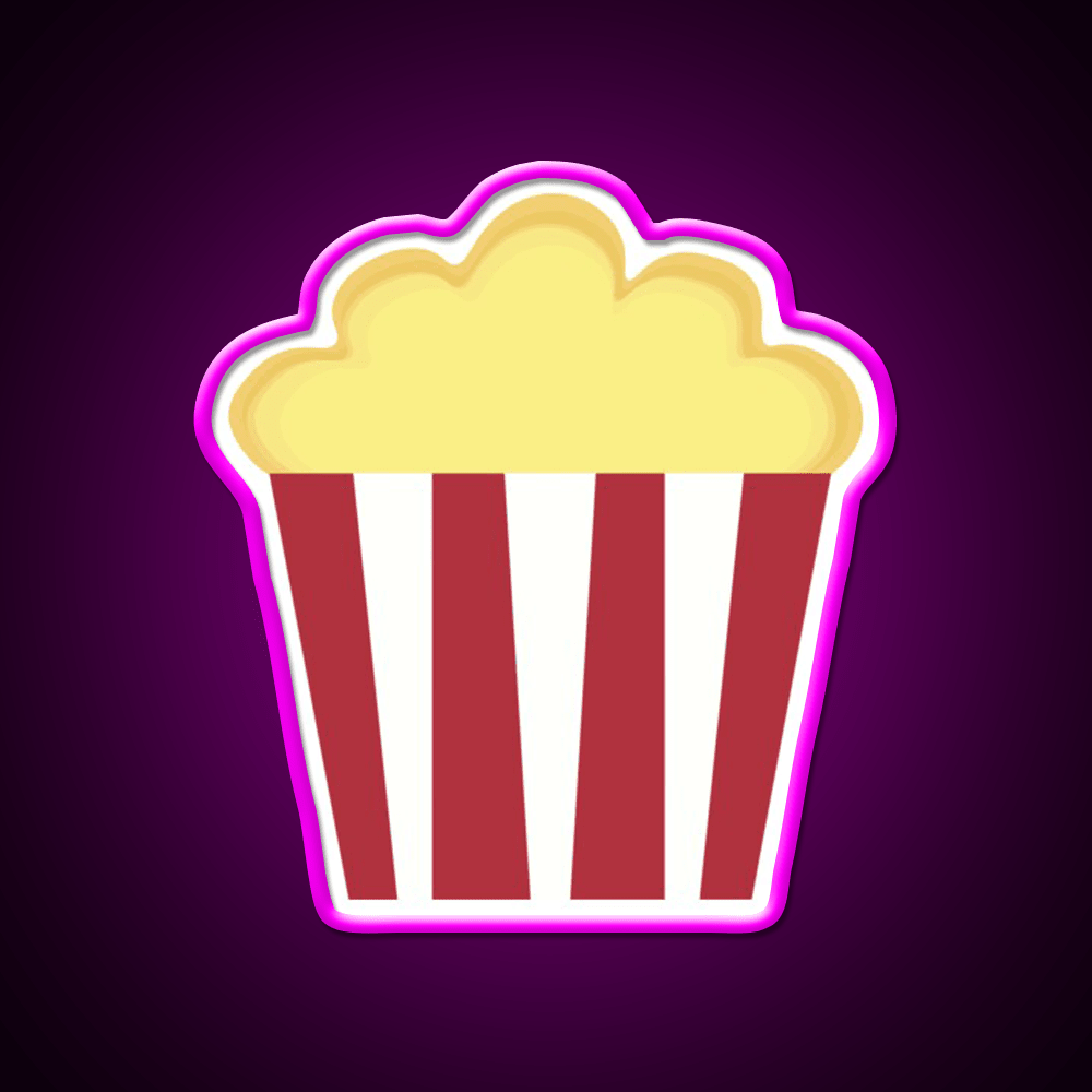 Popcorn Pattern Snack Food Led Neon Sign Rgb Color - Shineneon